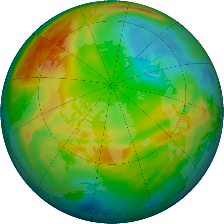 Arctic ozone map for 16 December 1981
